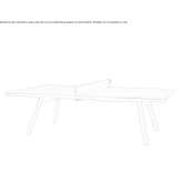 Rectangular walnut ping-pong table Sandia
