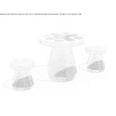 Round concrete table for Ludo game Diemen