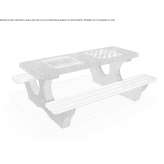 Concrete table for public areas/gaming table Tutova
