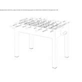 Rectangular wooden foosball table Gomba