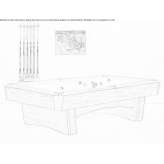 Rectangular pool table Mouxy