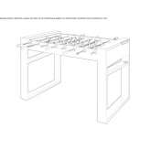 Rectangular foosball table made of wood and metal Glencoe