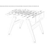 Rectangular wooden foosball table Uzunbag