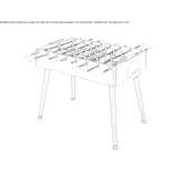 Rectangular beech football table Acme