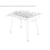Rectangular multi-layer football table made of wood and metal Adegem