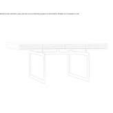 Aluminum and wood desk with drawers Lebrija