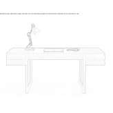 Rectangular desk made of veneered carpentry board Merindol