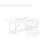 Rectangular desk with drawers Camocim