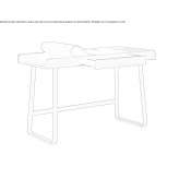 Steel and wood desk with drawers Studley