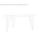 Multi-layer wooden desk with drawers Remas