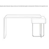 Rectangular wooden desk with drawers Guarare
