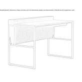 Rectangular desk made of wood fiber Sisak