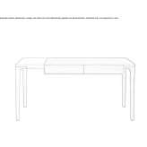 Rectangular desk with drawers Tado