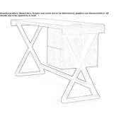 Solid wood desk with drawers Fundao