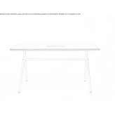 Rectangular desk made of steel and wood Ulstrup