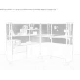 Multi-layer PC wood desk on wheels Chacas