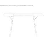 Rectangular desk made of steel and wood Tisice