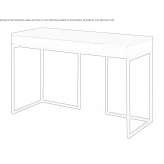 Rectangular desk with drawers Klodawa