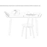 Wooden PC desk with drawers Zeeland