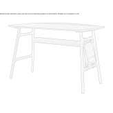 Rectangular desk made of solid wood Spergau