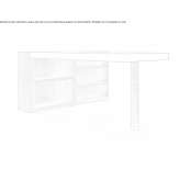 Rectangular desk with a shelf Reznos