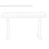 MDF desk with adjustable height and drawers Caianu