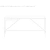 Oak desk with drawers Cusio