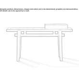 Rectangular desk with wooden veneer Alamosa