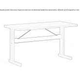 Rectangular desk with wooden veneer Gaschurn