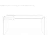 Glass and stainless steel desk with drawers Pyshchug