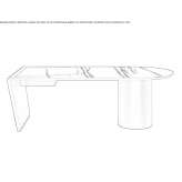 Ceramic desk with drawers Pushkin