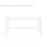 Rectangular desk made of solid wood Flintbek