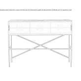 Solid wood desk with drawers Darica