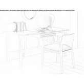 Rectangular desk made of solid wood Caraclau