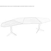Biurko z aluminium i drewna Ligatne