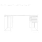 Oak desk with drawers Araro