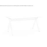 Rectangular metal desk Poing