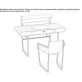 Rectangular wooden desk with drawers Caucagua