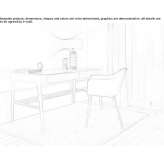 Rectangular desk in wood and marble with drawers Guitres