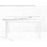 Rectangular marble desk Lardy