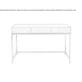 Rectangular wooden desk with drawers Garlin