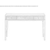Rectangular wooden desk with drawers Mihla