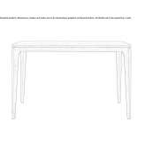 Rectangular wooden desk Portbail
