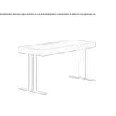 Rectangular wooden desk with drawers Deakin