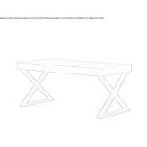 Rectangular wooden desk with drawers Prizzi