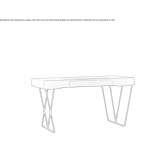 Rectangular wooden desk with drawers Chiswick