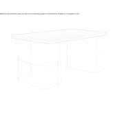 Rectangular desk with a shelf Peosta
