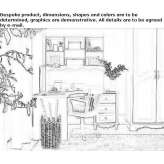 Narożne biurko drewniane z szufladami Cachipay