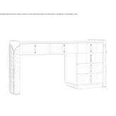 Wooden desk with drawers Zena