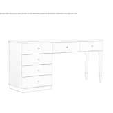 Rectangular desk with drawers Zena